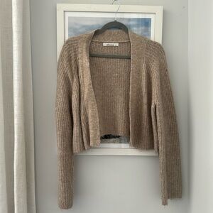 Tan cardigan size medium. Lightly worn